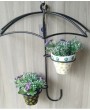 Umbrella Wall Hanging Planter with Hand-Painted Pots