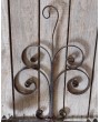 Antique Wrought Iron Floral Tole Double Wall Sconce