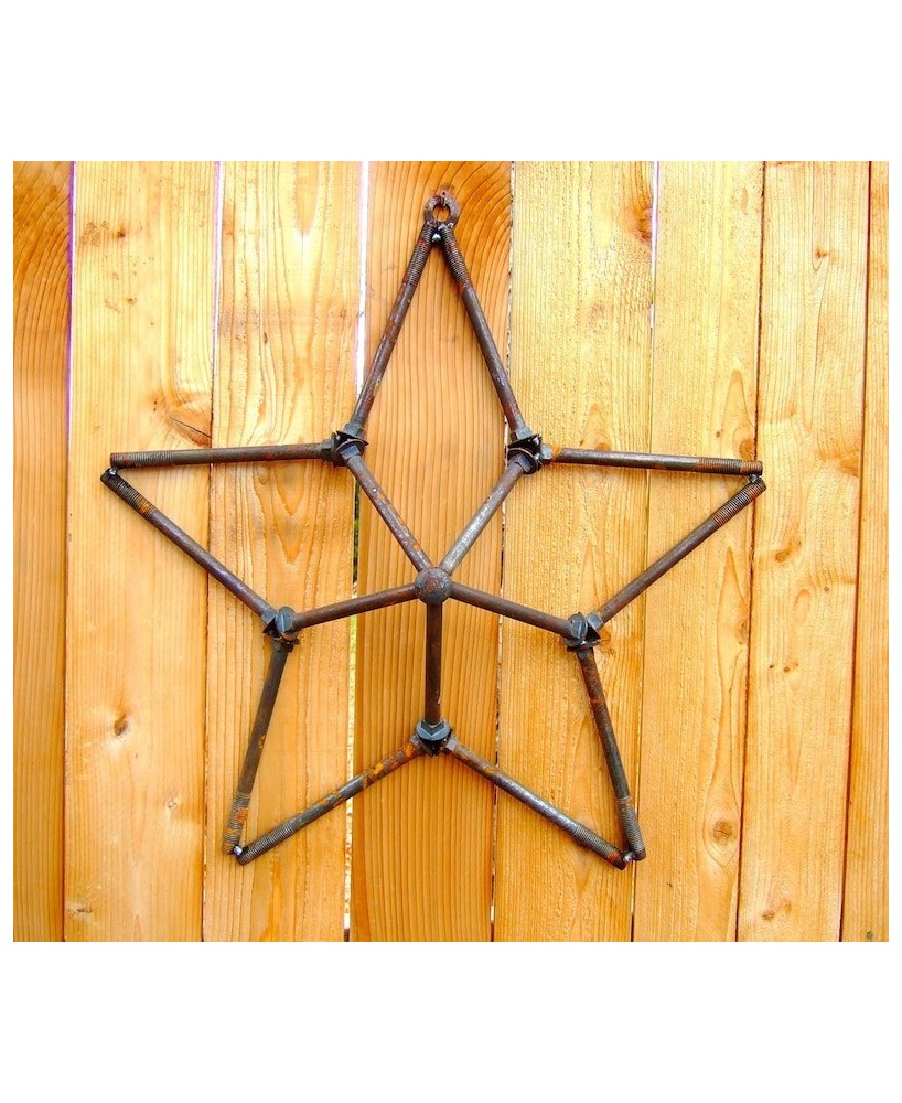 Reclaimed Steel Wishing Star - Unique Industrial Wall Art