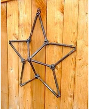 Reclaimed Steel Wishing Star - Unique Industrial Wall Art