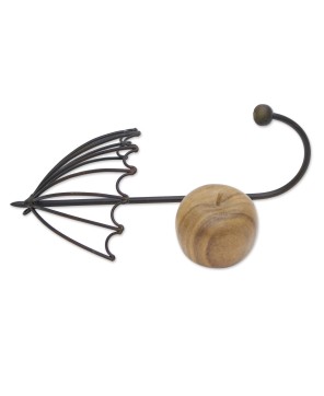 Handcrafted Whimsical Umbrella Iron Wall Hook