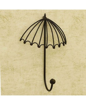 Handcrafted Whimsical Umbrella Iron Wall Hook