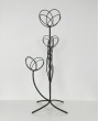 Vintage 1950s French Iron Flower Pot Stand - Elegant Mid-Century Décor