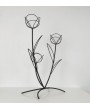 Vintage 1950s French Iron Flower Pot Stand - Elegant Mid-Century Décor