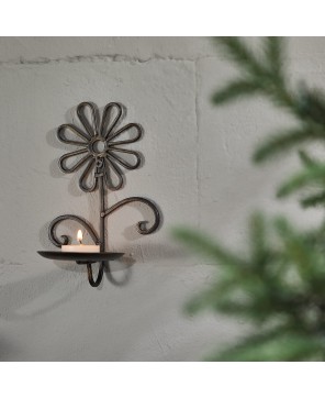 Rustic Flower Wall Candle Sconce Holders