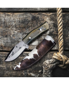 Premium Bushcraft Knife with Carbon Steel Blade and Pakkawood Handle