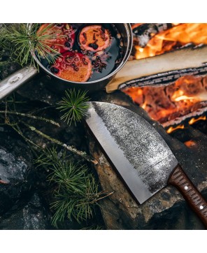 Serbian Chef Knife with Carbon Steel Blade