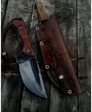 Premium Tactical Hunting Knife with Leather Sheath