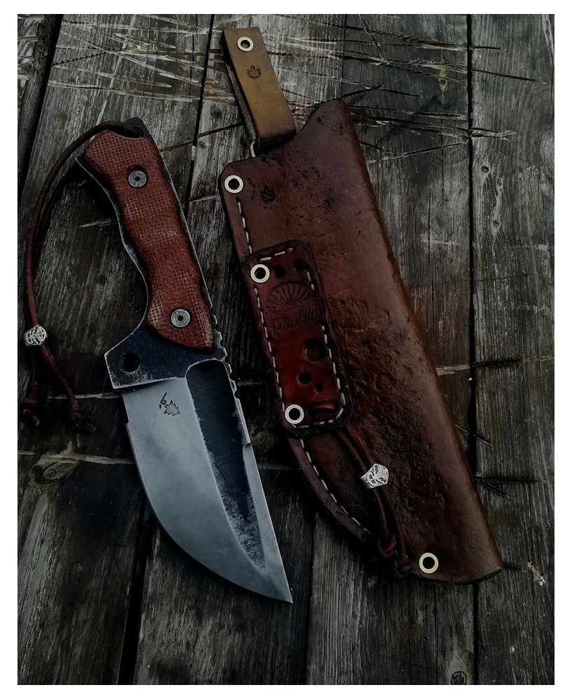 Premium Tactical Hunting Knife with Leather Sheath