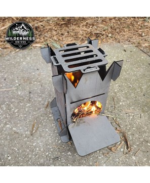 Collapsible Steel Camping Stove for Portable Outdoor Cooking