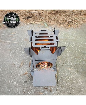 Collapsible Steel Camping Stove for Portable Outdoor Cooking