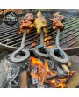 Heavy Duty Forged Skewers – Handcrafted Set of 4 for Outdoor Cooking