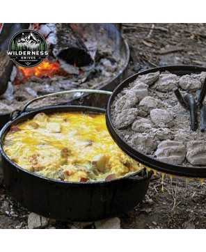 Cast Iron Dutch Oven – Versatile Outdoor Cooking Pot for Campfires