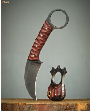 Custom Handcrafted Karambit Knife with Hammer Grip