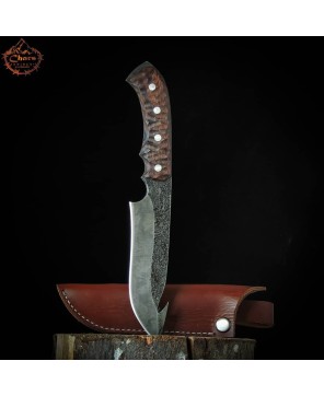 Handcrafted 5160 Carbon Steel Knife with Algarrobo Wood Handle