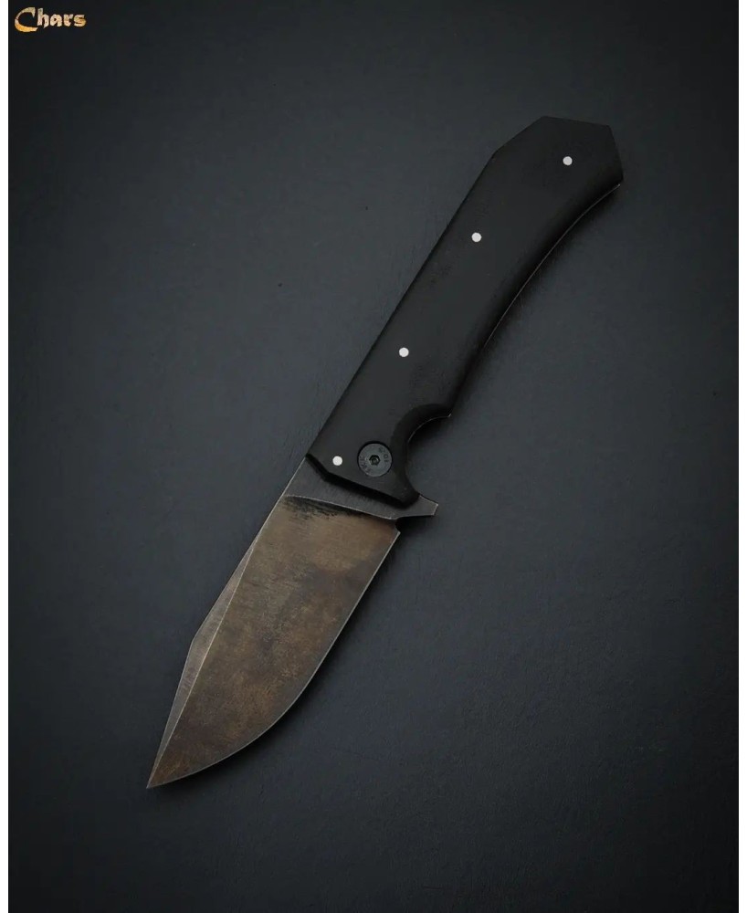 Tactical Folding Knife with Black G10 Handle for Outdoor and EDC