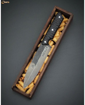 Premium Spear-Point Knife with Micarta Handle