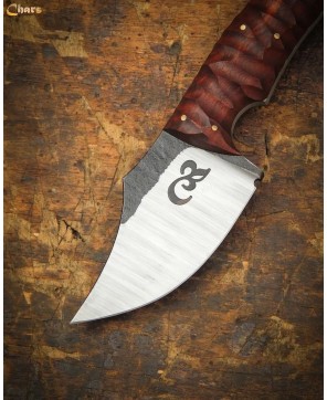 Handmade Bowie Knife | 5160 Steel Blade & Red Oak Handle