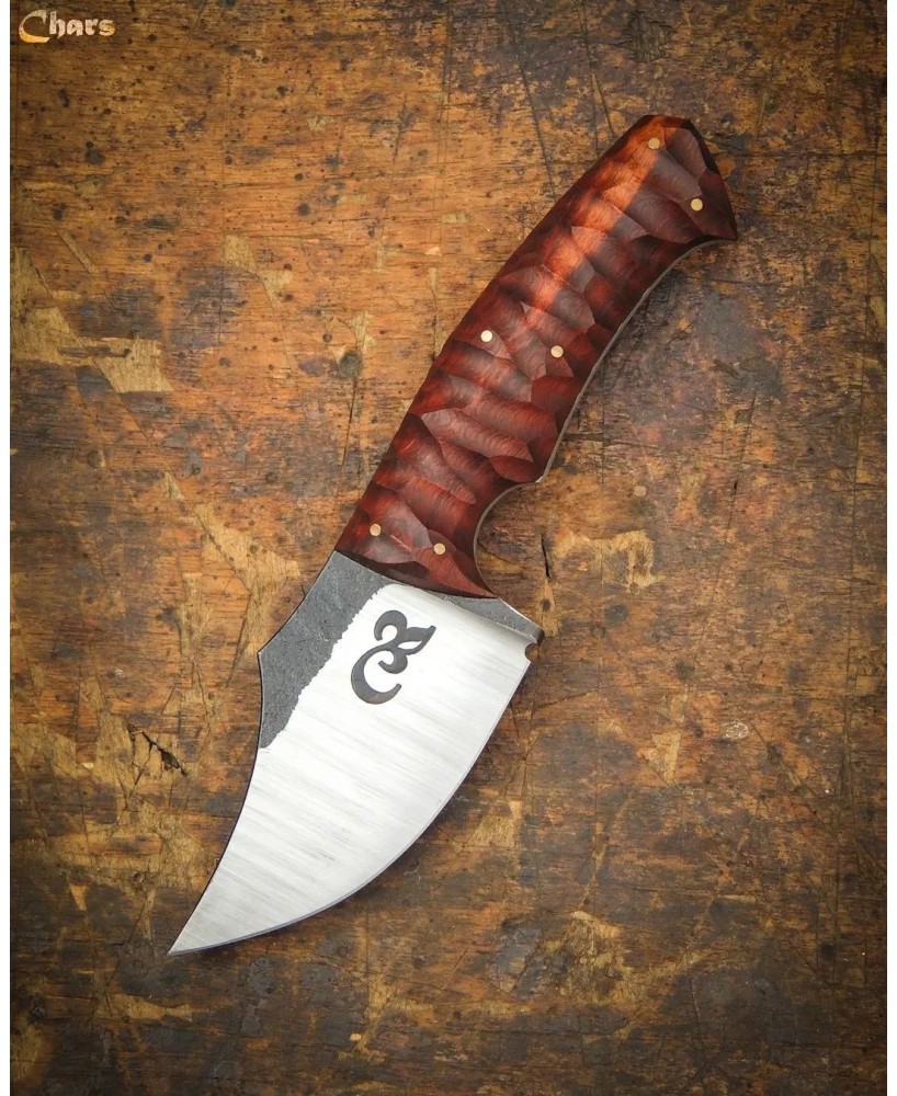 Handmade Bowie Knife | 5160 Steel Blade & Red Oak Handle