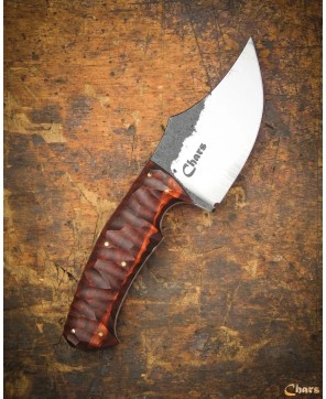 Handmade Bowie Knife | 5160 Steel Blade & Red Oak Handle