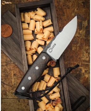 Handcrafted Camping Knife | 5160 Steel Blade & Leather Sheath