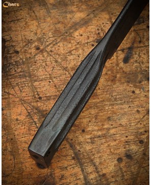 Handcrafted Knife | Forged from OM366 Engine | Matte Leather Sheath