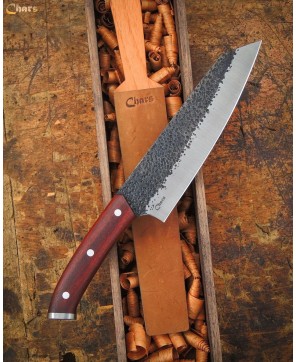 All-Terrain Kitchen Knife | 1095 Steel, Red Shoe Wood Handle