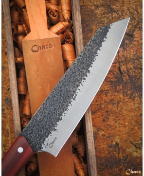 All-Terrain Kitchen Knife | 1095 Steel, Red Shoe Wood Handle