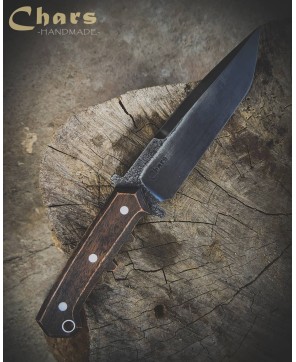 Hand-Forged A1 Dark Knife with Mahogany Handle