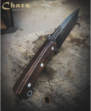 Hand-Forged A1 Dark Knife with Mahogany Handle