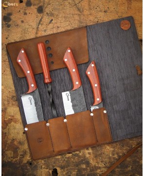 Handcrafted 5160 Carbon Steel Grill Set