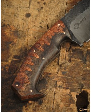 Handmade Short Bowie Machete with Saman Wood Handle