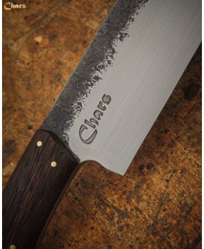 Handmade 5160 Carbon Steel Grill Knife with Textured Handle