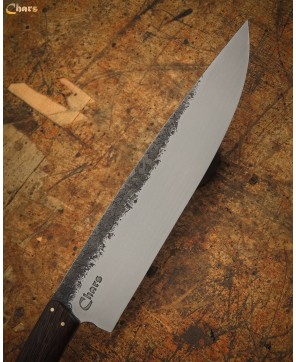 Handmade 5160 Carbon Steel Grill Knife with Textured Handle