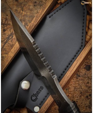 Tracker Survival Knife with 5160 Steel & Saman Wood Handle