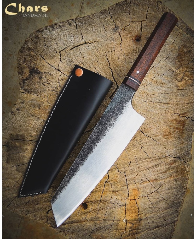 Hand-Forged Caterpillar Steel Kitchen Knife