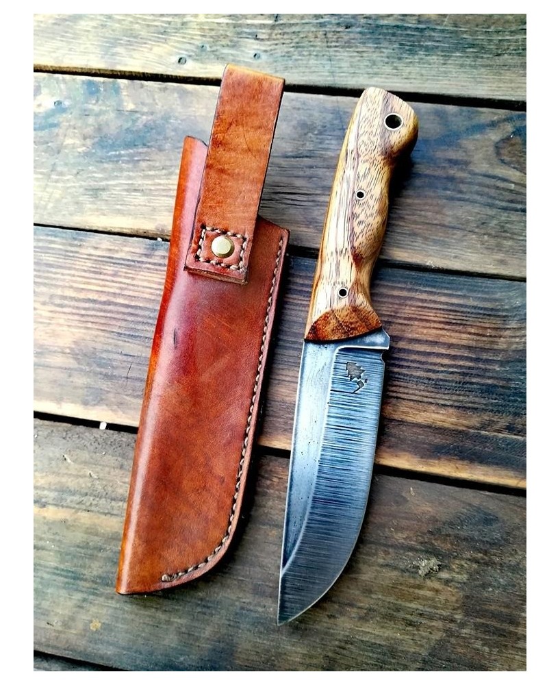 Handmade Survival Knife with Leather Sheath