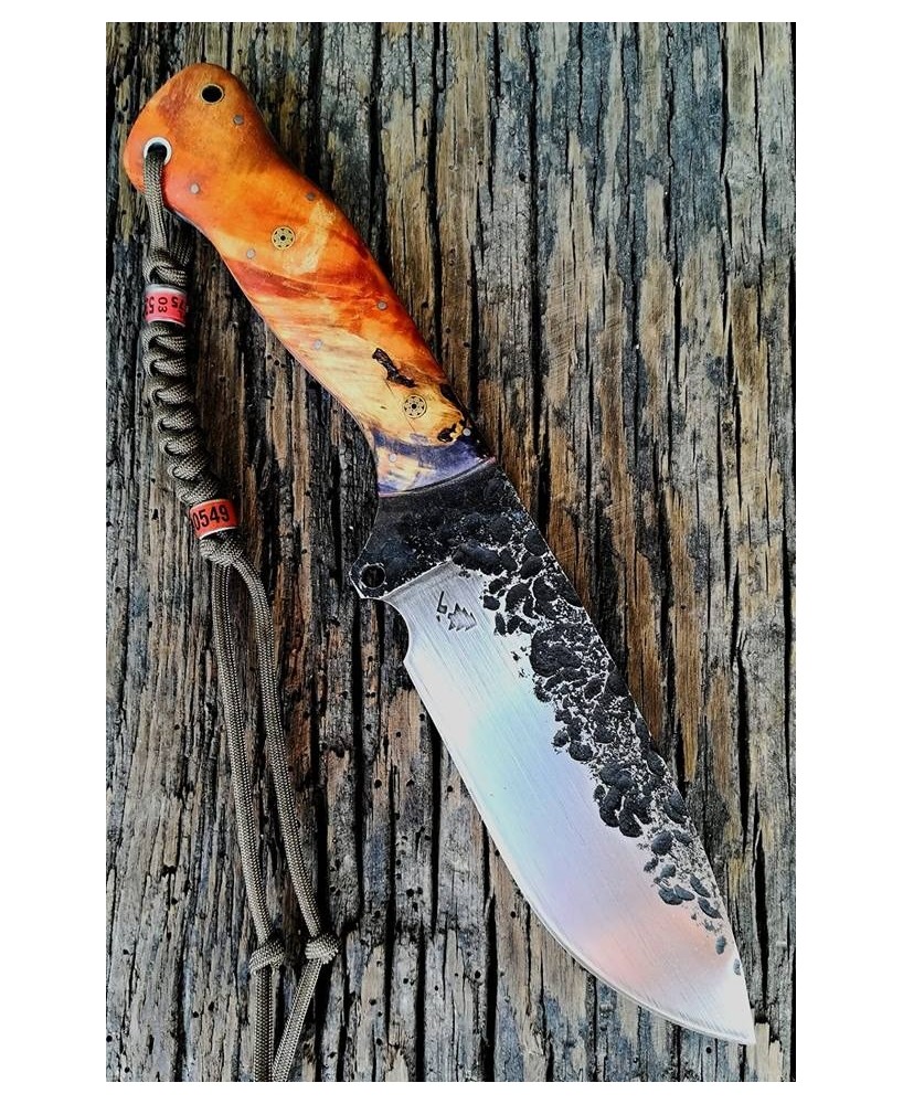 Handcrafted Forged Steel Knife with Resin Handle