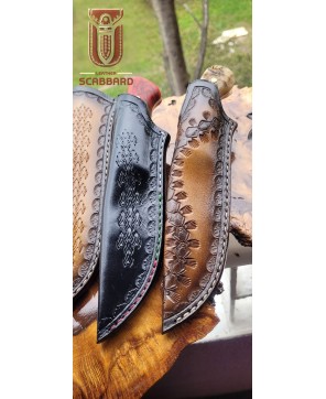 Handcrafted Leather Knife Sheath Set - Premium Quality