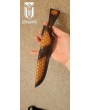 Handcrafted Leather Knife Sheath - Scaled Design & Durable