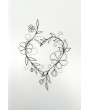 Handmade Wire Heart Wall Décor – Floral Wire Art