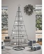 Modern Metal Cone Christmas Tree – Elegant Holiday Centerpiece