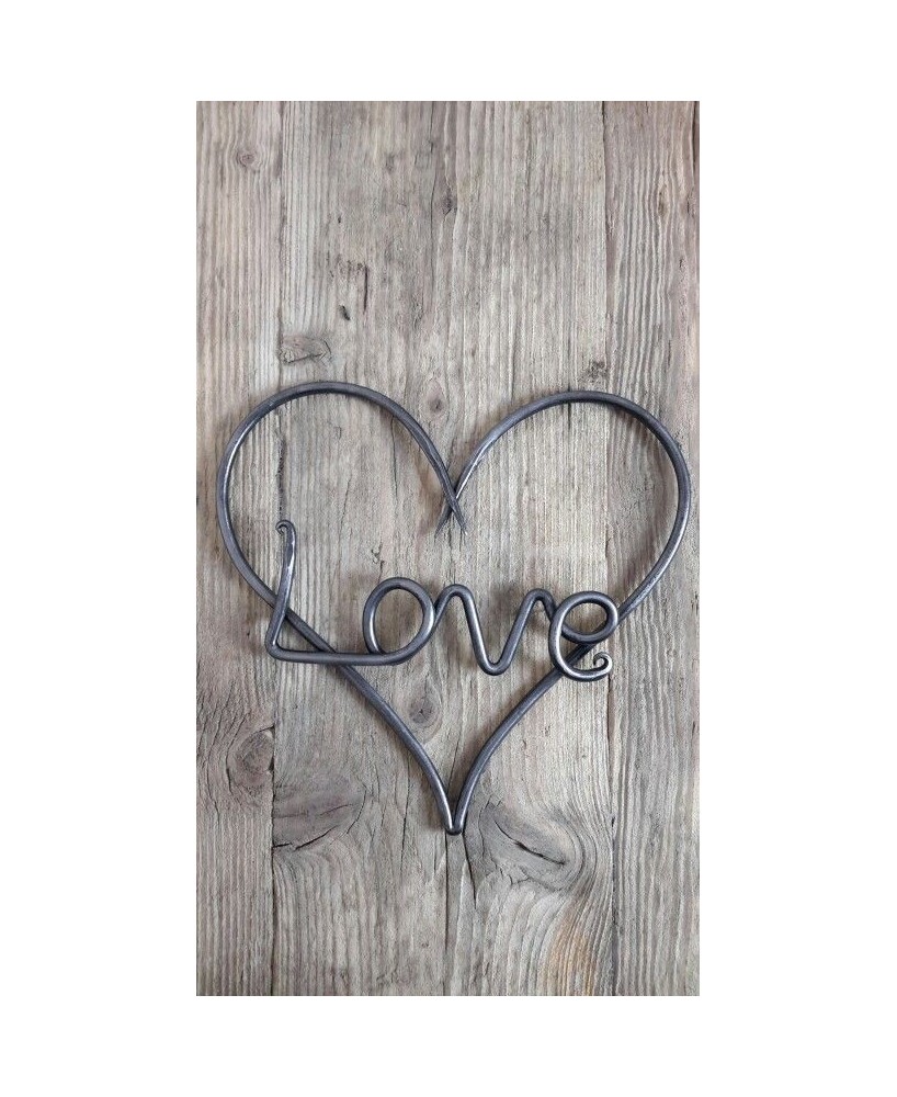 Handcrafted Metal Love Heart – Rustic Wall Décor