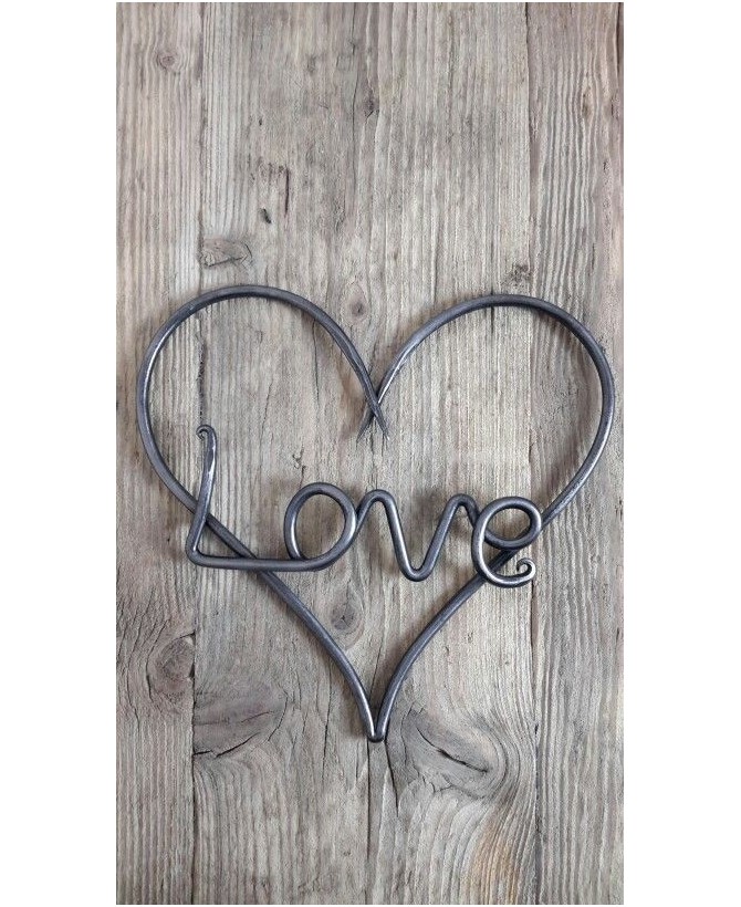 Handcrafted Metal Love Heart – Rustic Wall Décor