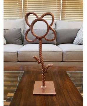 Handcrafted Rebar Flower – Unique Indoor Metal Decor