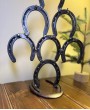 Hand-Forged Steel Horseshoe Christmas Tree – Rustic Holiday Decor