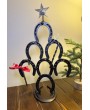 Hand-Forged Steel Horseshoe Christmas Tree – Rustic Holiday Decor