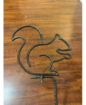 Squirrel Yard Ornament - Handmade Welded Rebar Decoration