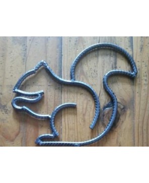 Squirrel Yard Ornament - Handmade Welded Rebar Decoration