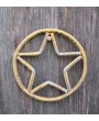 Metal Star Circle Decoration - Handmade Rebar Texas Star Art